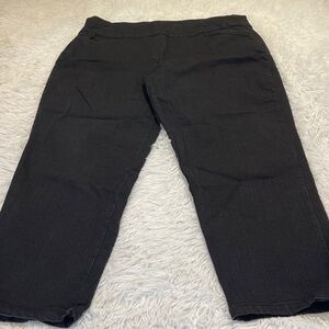 Alfred Dunner BLACK PULL ON  Pants WOMENS SIZE 22W DENIM POCKETS